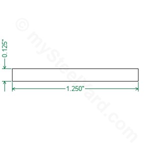 Hot Rolled A36 Steel Flat Bar  - 1/8 x 1-1/4