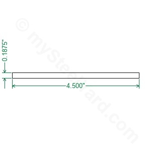 Hot Rolled A36 Steel Flat Bar  - 3/16 x 4-1/2