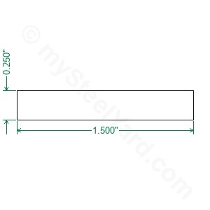 Hot Rolled A36 Steel Flat Bar  - 1/4 x 1-1/2