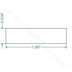Hot Rolled A36 Steel Flat Bar  - 5/16 x 1-1/4
