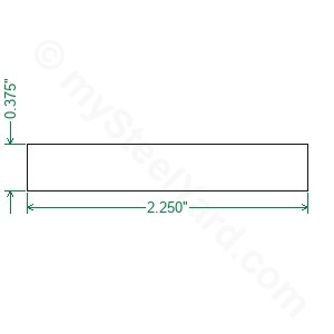 Hot Rolled A36 Steel Flat Bar  - 3/8 x 2-1/4