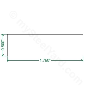 Hot Rolled A36 Steel Flat Bar  - 1/2 x 1-3/4