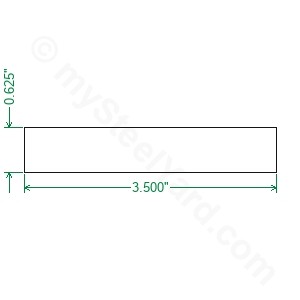 Hot Rolled A36 Steel Flat Bar  - 5/8 x 3-1/2