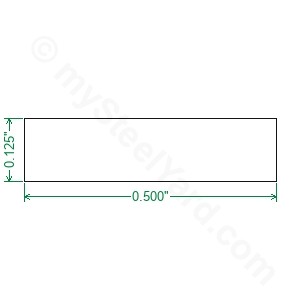 Cold Rolled 1018 Steel Flat Bar - 1/8 x 1/2