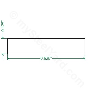 Cold Rolled 1018 Steel Flat Bar - 1/8 x 5/8