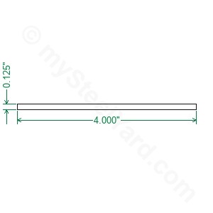 Cold Rolled 1018 Steel Flat Bar - 1/8 x 4