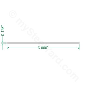 Cold Rolled 1018 Steel Flat Bar - 1/8 x 6
