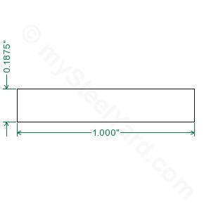 Cold Rolled 1018 Steel Flat Bar - 3/16 x 1