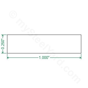 Cold Rolled 1018 Steel Flat Bar - 1/4 x 1