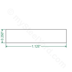 Cold Rolled 1018 Steel Flat Bar - 1/4 x 1-1/8