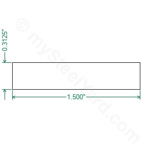 Cold Rolled 1018 Steel Flat Bar - 5/16 x 1-1/2