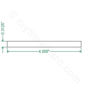 Cold Rolled 1018 Steel Flat Bar - 5/16 x 4