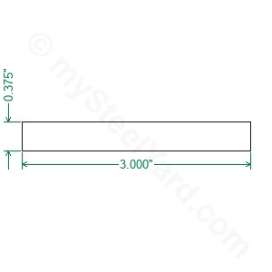 Cold Rolled 1018 Steel Flat Bar - 3/8 x 3