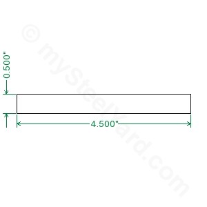 Cold Rolled 1018 Steel Flat Bar - 1/2 x 4-1/2