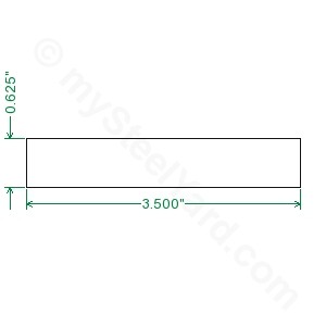 Cold Rolled 1018 Steel Flat Bar - 5/8 x 3-1/2