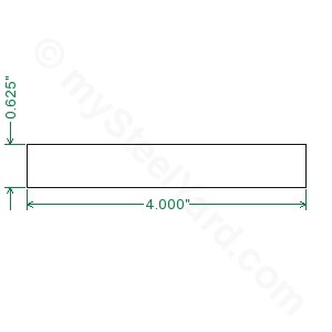 Cold Rolled 1018 Steel Flat Bar - 5/8 x 4