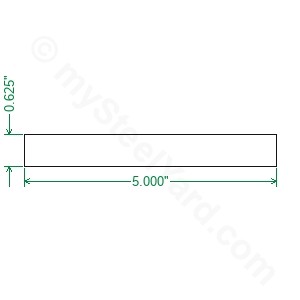 Cold Rolled 1018 Steel Flat Bar - 5/8 x 5