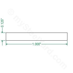 6061-T6511 Aluminum Flat Bar - 1/8 x 1