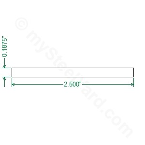 6061 Aluminum Flat Bar - 3/16 x 2-1/2