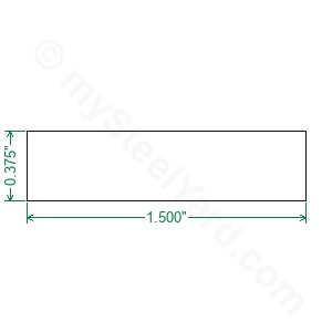 6061 Aluminum Flat Bar - 3/8 x 1-1/2