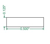 Hot Rolled A36 Steel Flat Bar  - 1/8 x 1/2