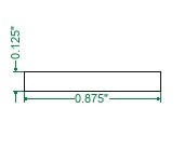Hot Rolled A36 Steel Flat Bar  - 1/8 x 7/8