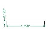 Hot Rolled A36 Steel Flat Bar  - 1/8 x 1-3/4