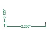 Hot Rolled A36 Steel Flat Bar  - 1/8 x 2-1/4