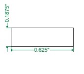 Hot Rolled A36 Steel Flat Bar  - 3/16 x 5/8