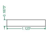 Hot Rolled A36 Steel Flat Bar  - 3/16 x 1-1/8