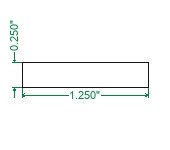 Hot Rolled A36 Steel Flat Bar  - 1/4 x 1-1/4