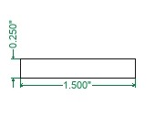 Hot Rolled A36 Steel Flat Bar  - 1/4 x 1-1/2