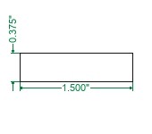 Hot Rolled A36 Steel Flat Bar  - 3/8 x 1-1/2
