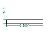 Hot Rolled A36 Steel Flat Bar  - 3/8 x 3-1/2