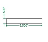 Hot Rolled A36 Steel Flat Bar  - 1/2 x 3-1/2