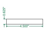 Hot Rolled A36 Steel Flat Bar  - 5/8 x 4-1/2