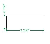 Hot Rolled A36 Steel Flat Bar  - 3/4 x 2-1/4