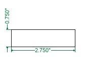 Hot Rolled A36 Steel Flat Bar  - 3/4 x 2-3/4