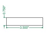 Hot Rolled A36 Steel Flat Bar  - 3/4 x 3-1/2