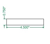 Hot Rolled A36 Steel Flat Bar  - 3/4 x 4-1/2