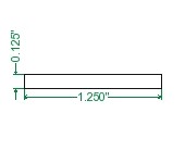 Cold Rolled 1018 Steel Flat Bar - 1/8 x 1-1/4
