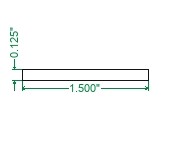 Cold Rolled 1018 Steel Flat Bar - 1/8 x 1-1/2