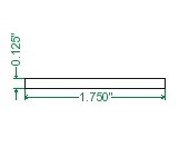 Cold Rolled 1018 Steel Flat Bar - 1/8 x 1-3/4