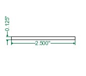 Cold Rolled 1018 Steel Flat Bar - 1/8 x 2-1/2