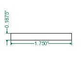 Cold Rolled 1018 Steel Flat Bar - 3/16 x 1-3/4