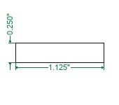 Cold Rolled 1018 Steel Flat Bar - 1/4 x 1-1/8