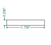 Cold Rolled 1018 Steel Flat Bar - 1/4 x 1-3/4