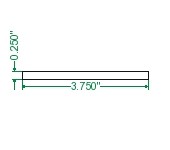 Cold Rolled 1018 Steel Flat Bar - 1/4 x 3-3/4