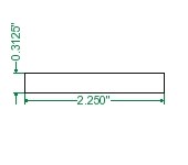 Cold Rolled 1018 Steel Flat Bar - 5/16 x 2-1/4