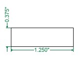Cold Rolled 1018 Steel Flat Bar - 3/8 x 1-1/4